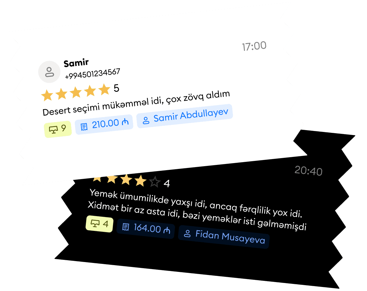 Bir kliklə bəxşiş və rəylər qoyun