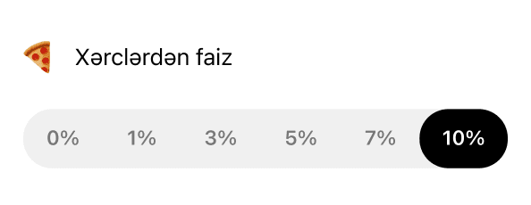 Xərcləmələr üzrə faiz